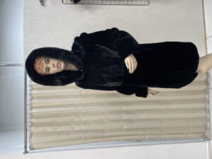 Мутон пальто с капюшоном Аврора