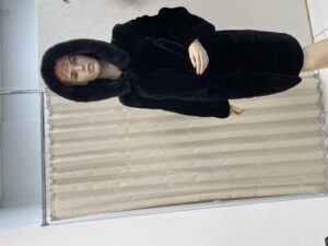 Мутон пальто с капюшоном Агата